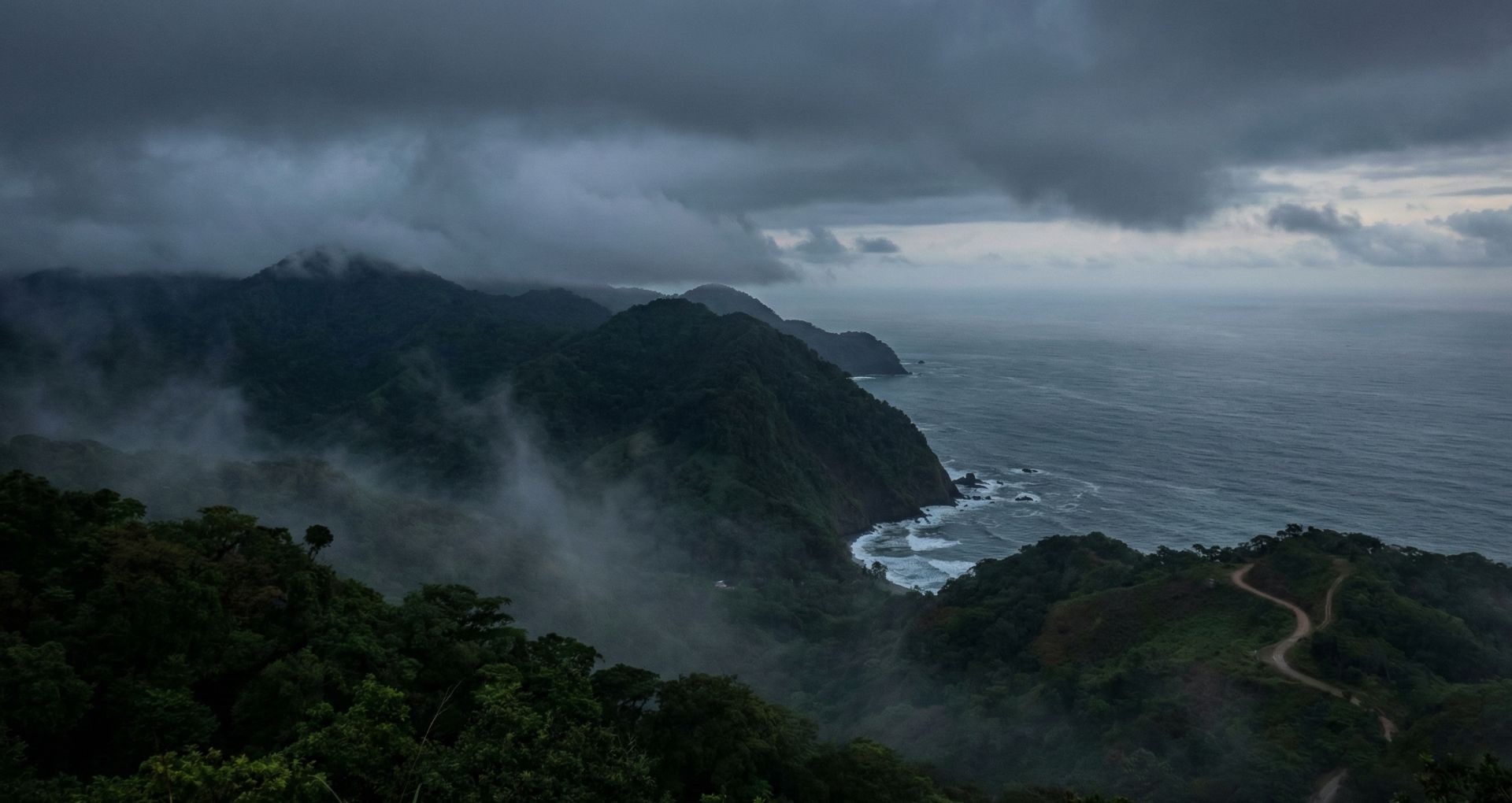 Mountain view over Perez Zeledon, Costa Rica